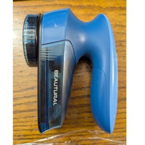 Rarely Used BEAUTURAL Fabric Shaver Lint Remover Model LT006 Blue Battery Handle